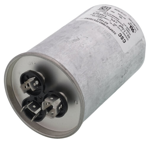 Main product image of 50/7.5 MFD Round Run Dual Capacitor (370V), 01-0273