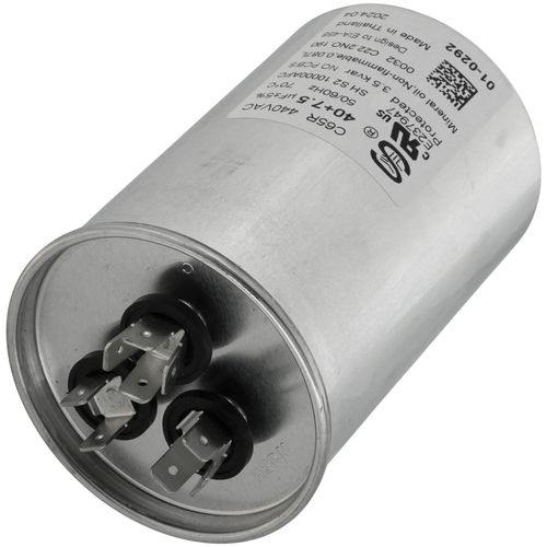 Main product image of 40/7.5 MFD Dual Round Capacitor (440V), 01-0292