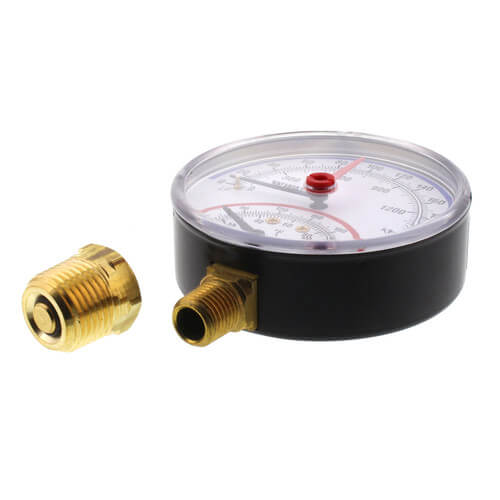 Main product image of LFDPTG-1 3" Bottom Entry Pressure & Temperature Gauge (0-200 psi)