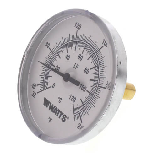 Main product image of 1/2 LFTB-3-2 32-248 Center Back Entry Bimetal Thermometer (3" Dial)