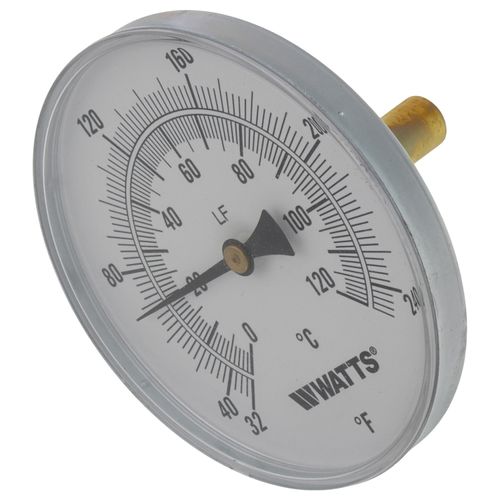 Main product image of LFTB-4-2 32-248 1/2" Center Back Entry Bimetal Thermometer, 32 To 248 degree F, 2" Probe (4" Dial)