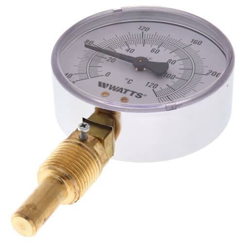 LFTBR-3-2-32-248 1/2" Bottom-Entry Bimetal Thermometer (3" Dial)