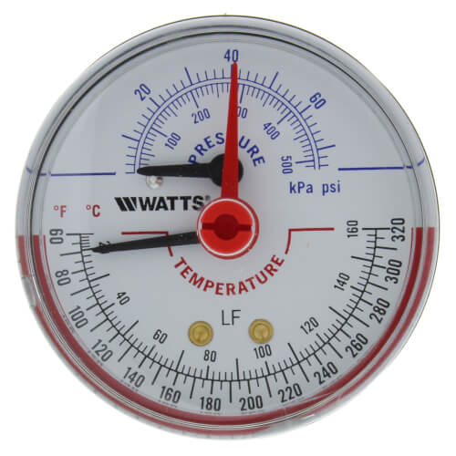 Main product image of LFDPTG-3 2-1/2" Pressure & Temperature Gauge (0-70 psi)