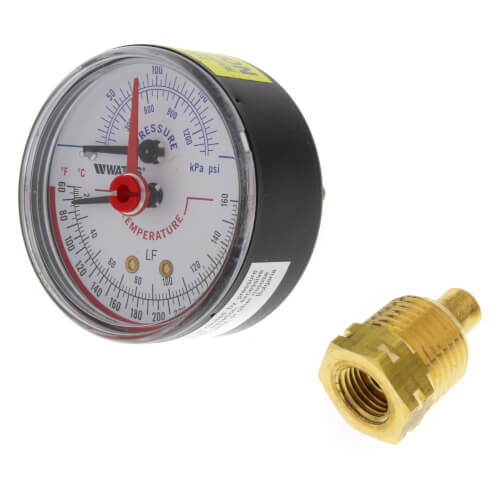 Main product image of LFDPTG-3 2-1/2" Pressure & Temperature Gauge (0-200 psi)