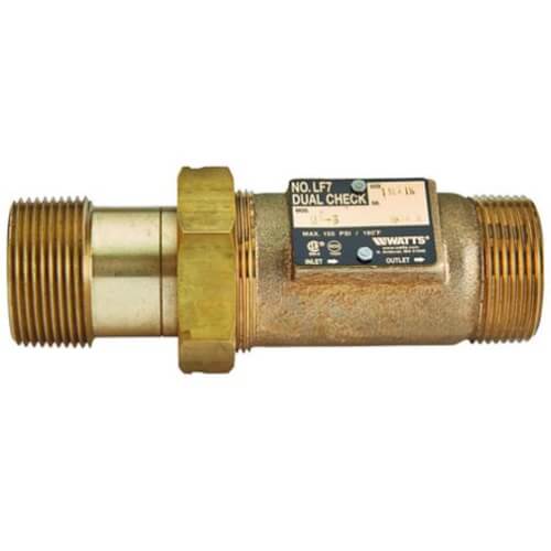 Main product image of 1-1/4" x 1-1/4" LF7U3-3 Dual Check Valve (Bronze) Lead Free