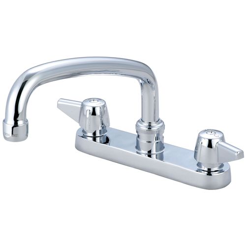 Main product image of 6" Two Handle Cast Brass Kitchen Faucet, 8" Tube Spout, 0125-A