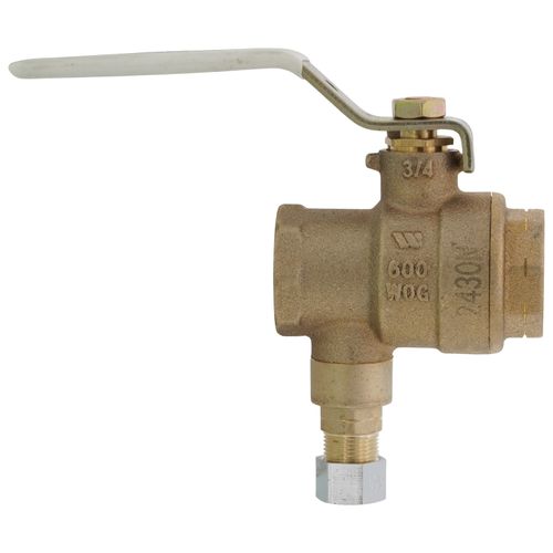 Main product image of 3/4" LFBRVM1 Threaded x Threaded x Compression Combination Ball Valve and Relief Valve, 80 PSI (Lead Free)