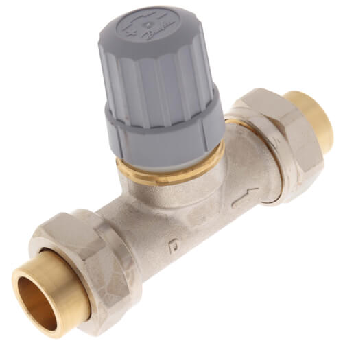 1/2" Straight Thermostatic Radiator Valve, Double Solder Union