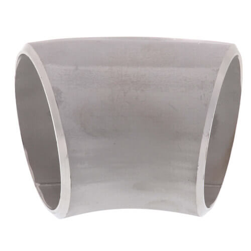 1" Sch 40 Stainless Steel Butt-Weld 45° Long Radius Elbow