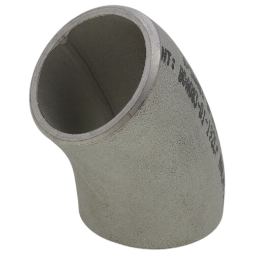 Main product image of 3/4" Sch 10 Stainless Steel Butt-Weld 45° Long Radius Elbow