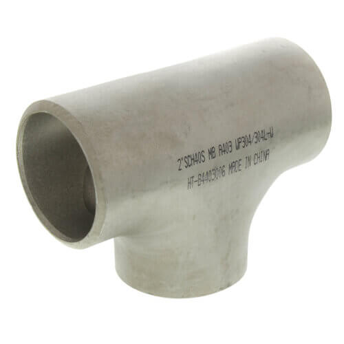 1" Sch 10 Stainless Steel Butt-Weld Tee