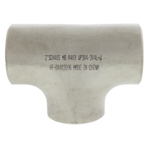 4" Sch 10 Stainless Steel Butt-Weld Tee