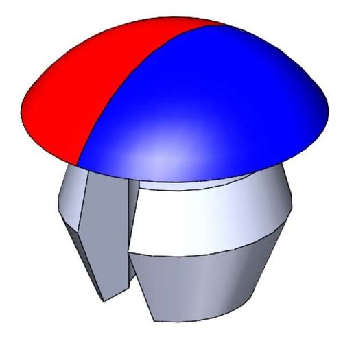 Main product image of Faucet Handle Index Button, (Red/Blue), 014173-45