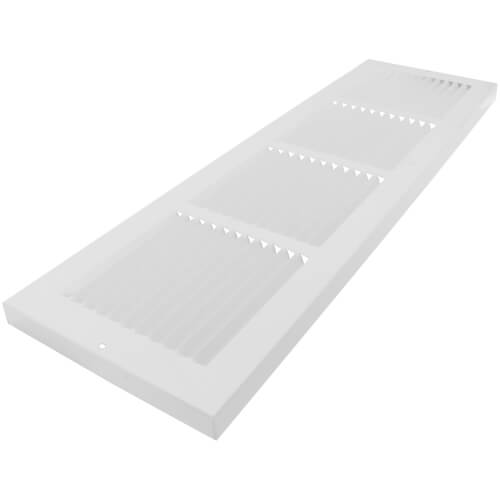 24" x 6" White Baseboard Return Air Grille (674 Series)
