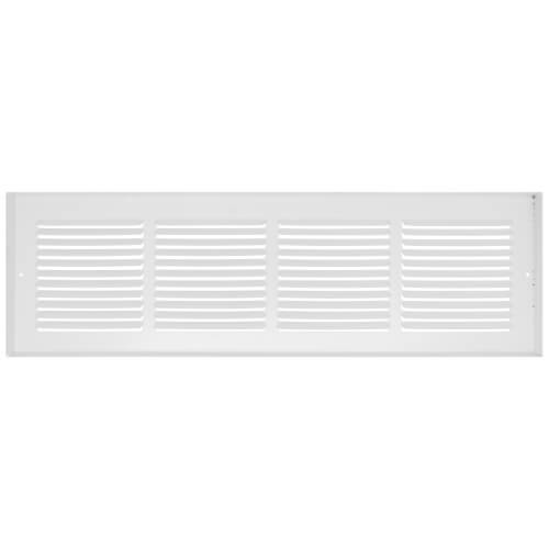 24" x 6" White Baseboard Return Air Grille (674 Series)