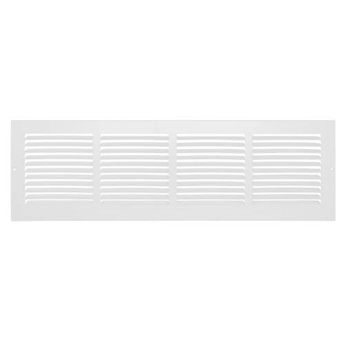 24" x 6" White Baseboard Return Air Grille (674 Series)
