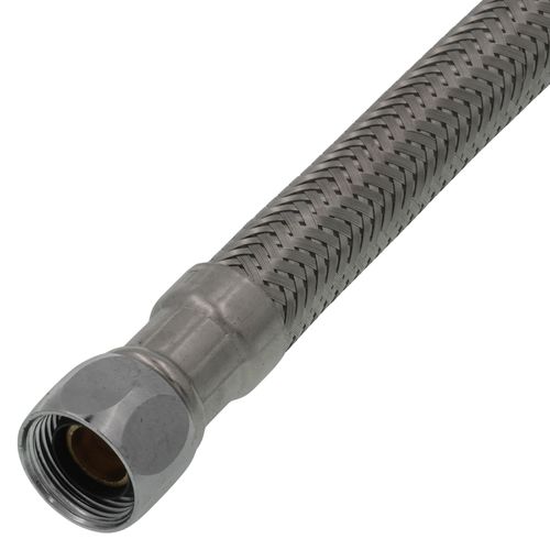 Main product image of 19" Flex SS Supply Hose (3/8" Compression Female Swivel Inlet x M10 x 1.0) (Pack of 2), 019969-45