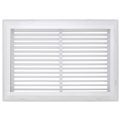 Main product image of 18" x 12" (Wall Opening Size) White Steel Fixed-Bar Filter Grille (96AFB Series)