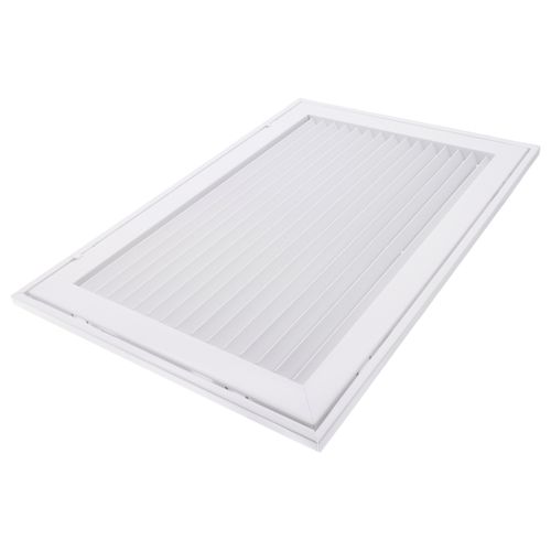 Main product image of 18" x 12" (Wall Opening Size) White Steel Fixed-Bar Filter Grille (96AFB Series)