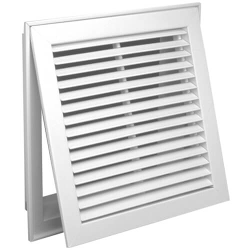 Main product image of 24" x 10" (Wall Opening Size) White Steel Fixed-Bar Filter Grille (96AFB Series)