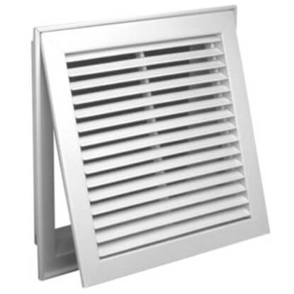 Main product image of 30" x 12" (Wall Opening Size) White Steel Fixed-Bar Filter Grille (96AFB Series)