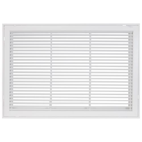 Main product image of 30" x 20" (Wall Opening Size) White Steel Fixed-Bar Filter Grille (96AFB Series)