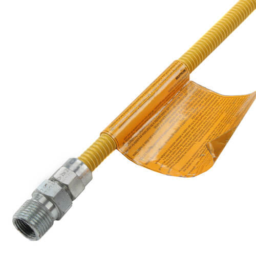 Main product image of Model 10C-3132-48 1/4" ID (3/8" OD) Coated Stainless Steel Gas Connector 1/2" MIP x 1/2" FIP (48" Length)