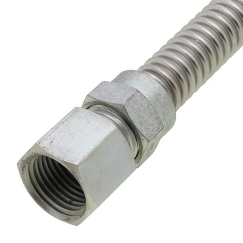 Model 20-3132-18 3/8" ID (1/2" OD) Stainless Steel Gas Connector 1/2" MIP x 1/2" FIP (18" Length)