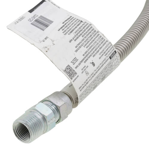 Model 20-3132-24 3/8" ID (1/2" OD) Stainless Steel Gas Connector 1/2" MIP x 1/2" FIP (24" Length)