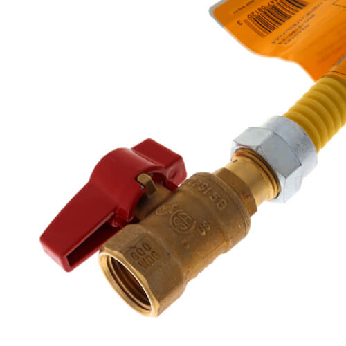 Model 20C-3135-24 3/8" ID (1/2" OD) Coated Stainless Steel Gas Connector 1/2" MIP x 1/2" FIP (24" Length)