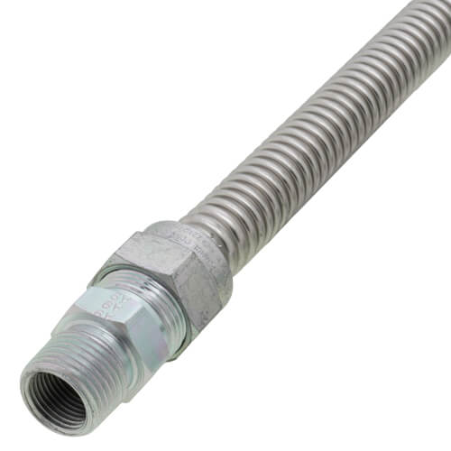 Main product image of Model 30-3131-24 1/2" ID (5/8" OD) Stainless Steel Gas Connector 1/2" MIP x 1/2" MIP (24" Length)