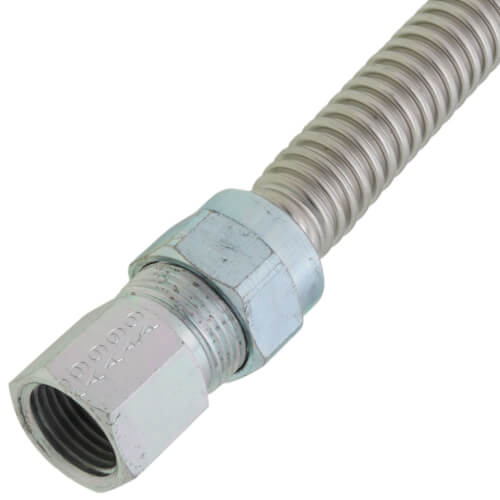 Model 30-3132-18 1/2" ID (5/8" OD) Stainless Steel Gas Connector 1/2" MIP x 1/2" FIP (18" Length)