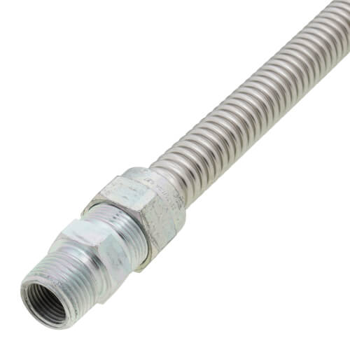 Model 30-3132-24 1/2" ID (5/8" OD) Stainless Steel Gas Connector 1/2" MIP x 1/2" FIP (24" Length)