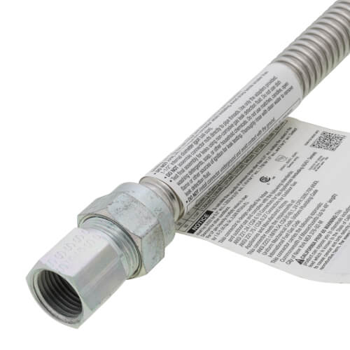 Main product image of Model 30-3132-36 1/2" ID (5/8" OD) Stainless Steel Gas Connector 1/2" MIP x 1/2" FIP (36" Length)
