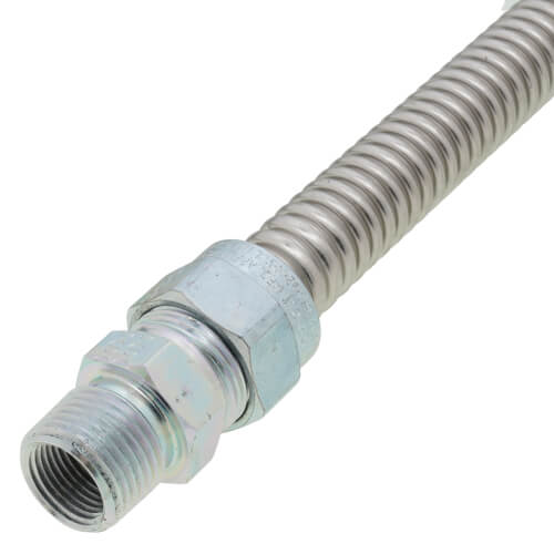 Main product image of Model 30-3132-36 1/2" ID (5/8" OD) Stainless Steel Gas Connector 1/2" MIP x 1/2" FIP (36" Length)