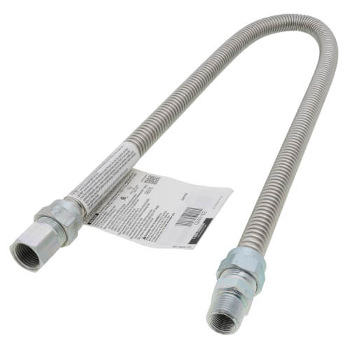 Main product image of Model 30-3132-36 1/2" ID (5/8" OD) Stainless Steel Gas Connector 1/2" MIP x 1/2" FIP (36" Length)