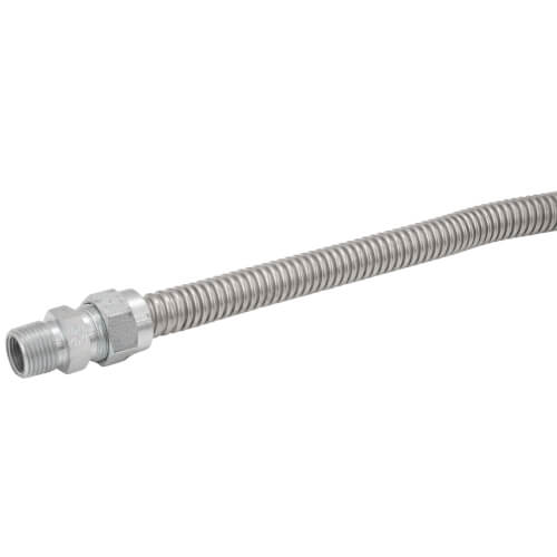 Model 30-3132-48 1/2" ID (5/8" OD) Stainless Steel Gas Connector 1/2" MIP x 1/2" FIP (48" Length)