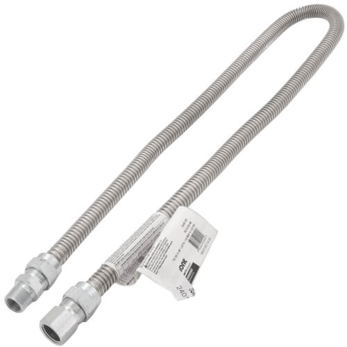 Model 30-3132-48 1/2" ID (5/8" OD) Stainless Steel Gas Connector 1/2" MIP x 1/2" FIP (48" Length)