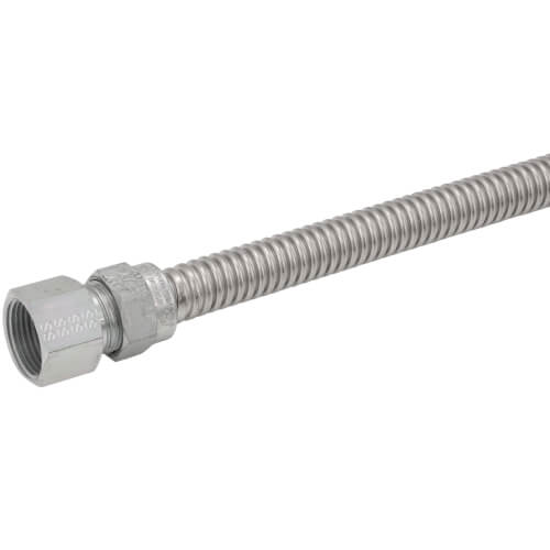 Model 30-3142-60 1/2" ID (5/8" OD) Stainless Steel Gas Connector 1/2" MIP x 3/4" FIP (60" Length)