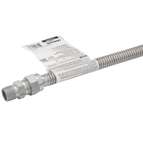 Model 30-3142-60 1/2" ID (5/8" OD) Stainless Steel Gas Connector 1/2" MIP x 3/4" FIP (60" Length)
