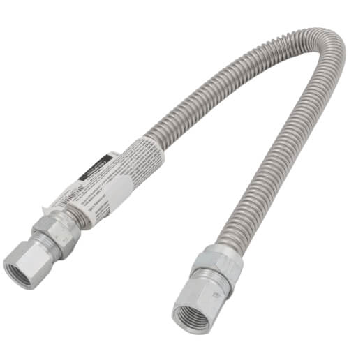 Main product image of Model 30-3232-24 1/2" ID (5/8" OD) Stainless Steel Gas Connector 1/2" FIP x 1/2" FIP (24" Length)