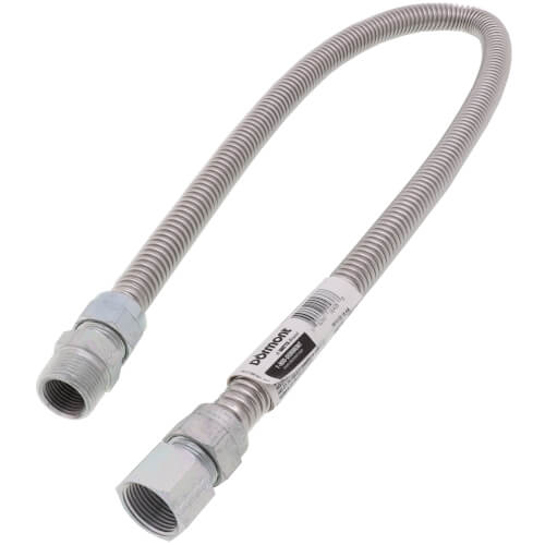 Main product image of Model 30-4142-36 1/2" ID (5/8" OD) Stainless Steel Gas Connector 3/4" MIP x 3/4" FIP (36" Length)