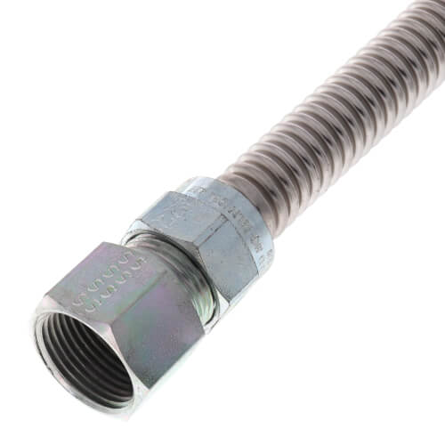 Main product image of Model 30-4242-36 1/2" ID (5/8" OD) Stainless Steel Gas Connector 3/4" FIP (36" Length)