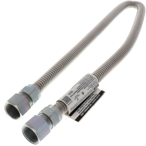 Main product image of Model 30-4242-36 1/2" ID (5/8" OD) Stainless Steel Gas Connector 3/4" FIP (36" Length)