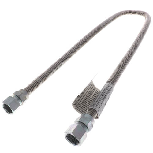 Main product image of Model 30-4242-48 1/2" ID (5/8" OD) Stainless Steel Gas Connector 3/4" FIP (48" Length)
