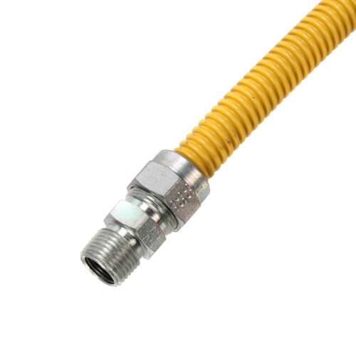 Main product image of Model 30C-3131-60 1/2" ID (5/8" OD) Coated Stainless Steel Gas Connector 1/2" MIP x 1/2" MIP (60" Length)