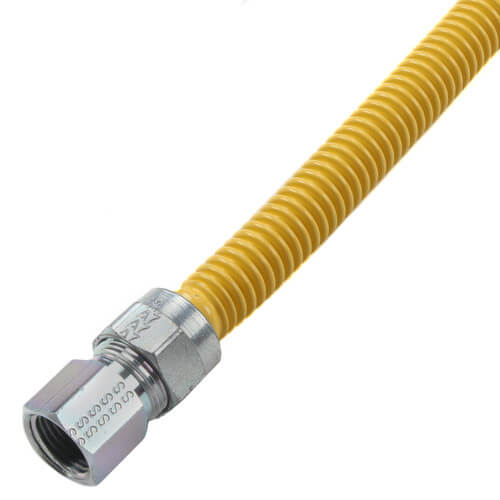 Model 30C-3132-36 1/2" ID (5/8" OD) Coated Stainless Steel Gas Connector 1/2" MIP x 1/2" FIP (36" Length)