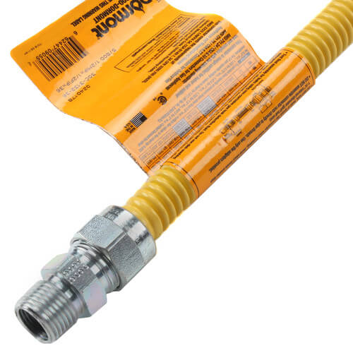 Model 30C-3132-36 1/2" ID (5/8" OD) Coated Stainless Steel Gas Connector 1/2" MIP x 1/2" FIP (36" Length)