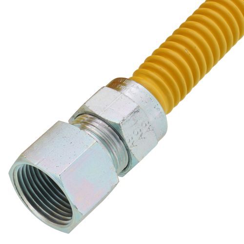 Main product image of Model 30C-4142-48 1/2" ID (5/8" OD) Coated Stainless Steel Gas Connector 3/4" MIP x 3/4" FIP (48" Length)