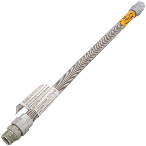 Main product image of Model 40-4142-24 3/4" ID (1" OD) High BTU Stainless Steel Gas Connector 3/4" MIP x 3/4" FIP (24" Length)